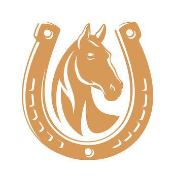 Fototapeta Horse dark emblem