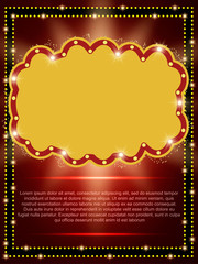 Poster Template with retro banner.  Design for presentation, concert, show
