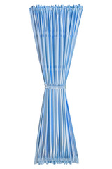 Cyan curtain isolated.
