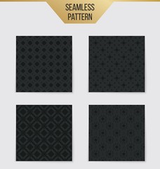 Abstract concept vector monochrome geometric pattern. Dark blue, gold minimal background. Creative illustration template. Seamless stylish texture. For wallpaper, surface, web design, textile, decor.
