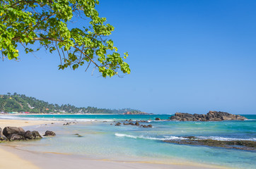 Tropical beach in Sri Lanka,