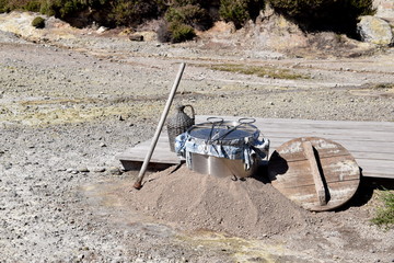 Gastronomy (Cozido das Furnas) - Meat and legumes cooked by volcano heat © Mário Filipe