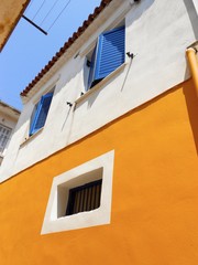 yellow and white house