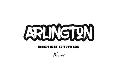 United States arlington texas city graffitti font typography design
