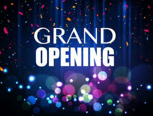 Grand opening event design confetti