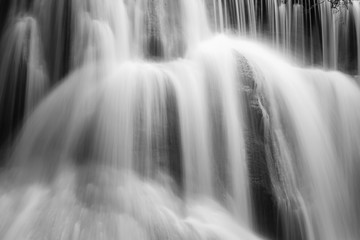 Fototapeta na wymiar Closeup waterfall in Black and white 
