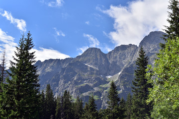 Poland Tatra National Park High Tatras Mt and Rysy Nizne in summer