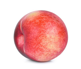 whole of nectarine fruit isolated on whitie background