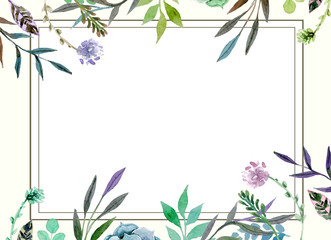floral border wedding invitation card template