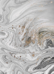 Marble abstract background with golden powder. Nature texture.
