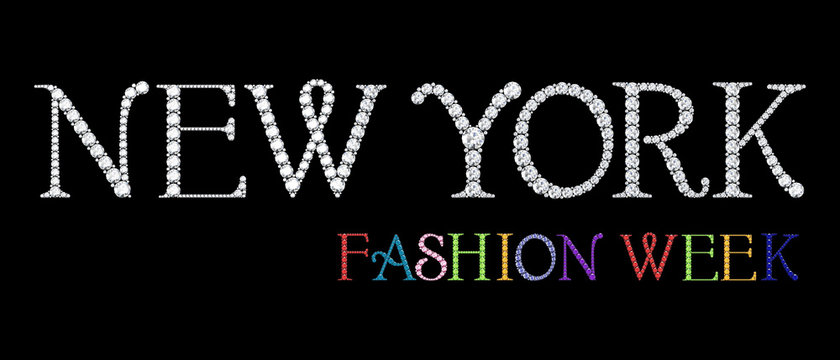 diamond fashion text with black background (high resolution 3D image)