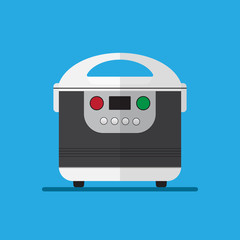 Electric rice cooker vector illustration.