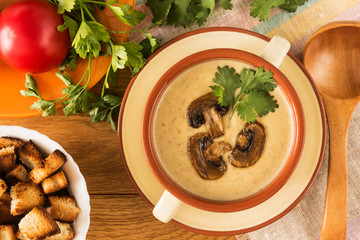 Mushroom soup puree