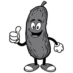 Pickle with Thumbs Up Illustration