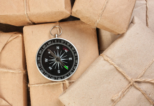 stack parcel  in warehouse