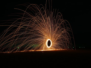 Man shoot power fire ball