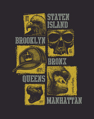 vintage urban typography vector illustration