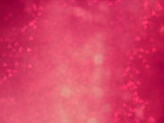 pink heart bokeh background