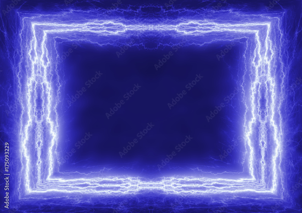 Wall mural plasma lightning frame with copy space