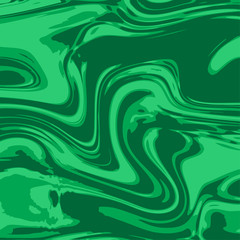Vector Malachite Texture. Green Ink Marbling Paper Background. Elegant Luxury Backdrop. Liquid Paint Swirled Patterns. Japanese Suminagashi or Turkish Ebru Technique. Square format.
