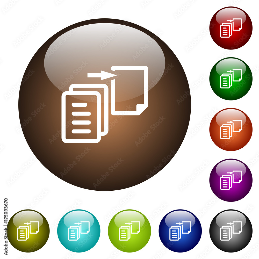 Poster move file color glass buttons
