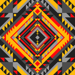 Abstract geometric design. Multicolor tribal background. Vector illustration.