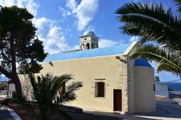 Fototapeta na wymiar The church in the old town of Platanias village,Crete,Grece,(Ag. Dimitrios Temple)