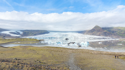 Amazing view og Fjallsjokull glacier in Iceland