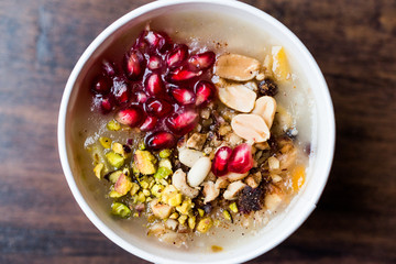 Turkish Traditional Dessert Ashure (Noah's Pudding)