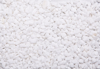 White marble pieces close up