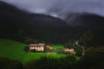 rural landscape in Arrazola in Basque Country