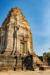 Fototapeta premium East Mebon Temple in Angkor Complex, Siem Reap, Cambodia. Ancient Khmer architecture, famous Cambodian landmark, World Heritage