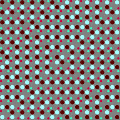 Abstract colorful spotted gray blue red pattern