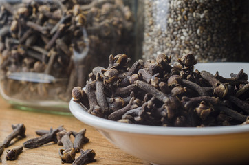 clove dry for food and aroma