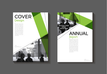 green cover abstract modern  cover book Brochure template, design, annual report, magazine and flyer layout Vector a4 - obrazy, fototapety, plakaty