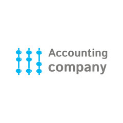 Vector logo template for accounting company. Illustration of sco