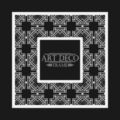 Art deco ornamental vintage frame. Template for design. Vector illustration eps10