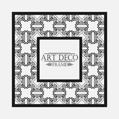 Art deco ornamental vintage frame. Template for design. Vector illustration eps10