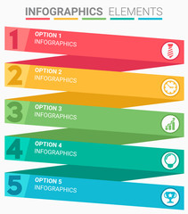 INFOGRAPHICS element abstract design the number top five list template