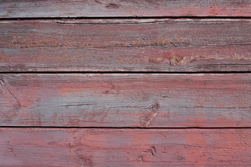 Wood texture. Grunge old wooden red painted floor boards background.