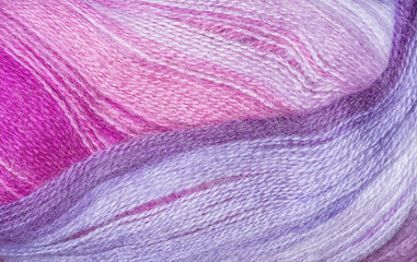 A super close up image of amethyst yarn