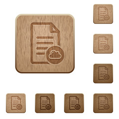 Cloud document wooden buttons