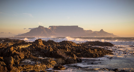 Naklejka premium Cape Town and Table Mountain