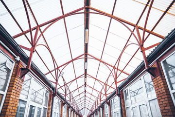 emty market stores in the morning