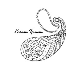 Paisley ornament, sketch for your design