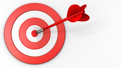 3d big taget with red dart
