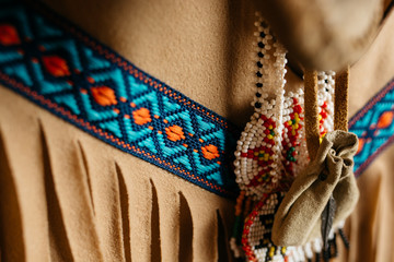 Fringes on a native indian tunic