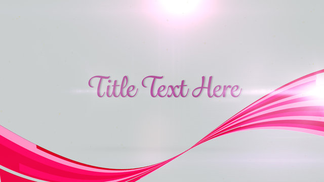 Flowing Pink Banner Title