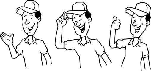 happy worker-trabajador feliz