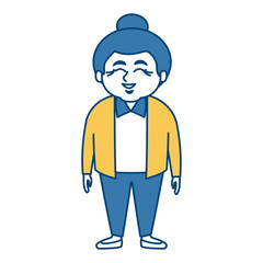 Cute grandmother cartoon icon vector illustration graphic design